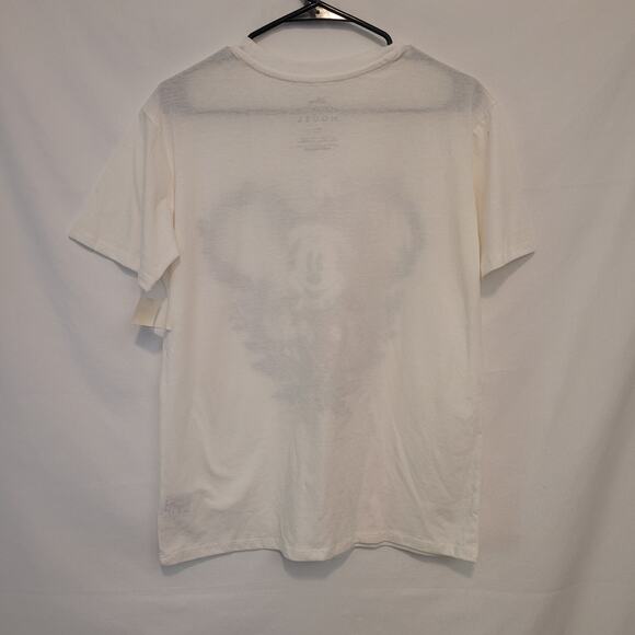 Disney Mickey Mouse Christmas Wreath T-Shirt White Holiday Tee Size Small - Picture 3 of 7